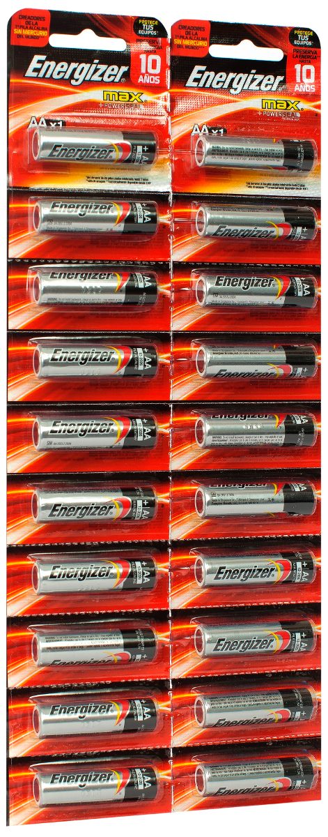 PILA ENERGIZER AA x20un TROQUELADA